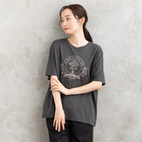 15号(3L) フラワーエンブレム刺繍Tシャツ