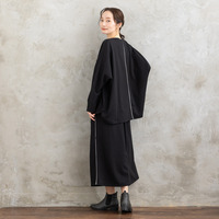 【sabstreet bis】【web限定】15号(3L) ラメラインダンボールニットアップ