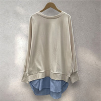 【sabstreet bis】【web限定】シャツレイヤードスウェット