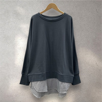 【sabstreet bis】【web限定】シャツレイヤードスウェット