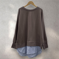 【sabstreet bis】【web限定】シャツレイヤードスウェット