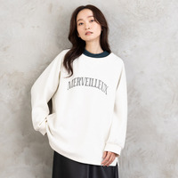 【sabstreet bis】【web限定】ボートネックロゴスウェット