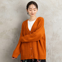 【sabstreet bis】【web限定】5Gケーブル柄アンサンブルニット