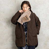 ファー×キルティングリバーシブルコート