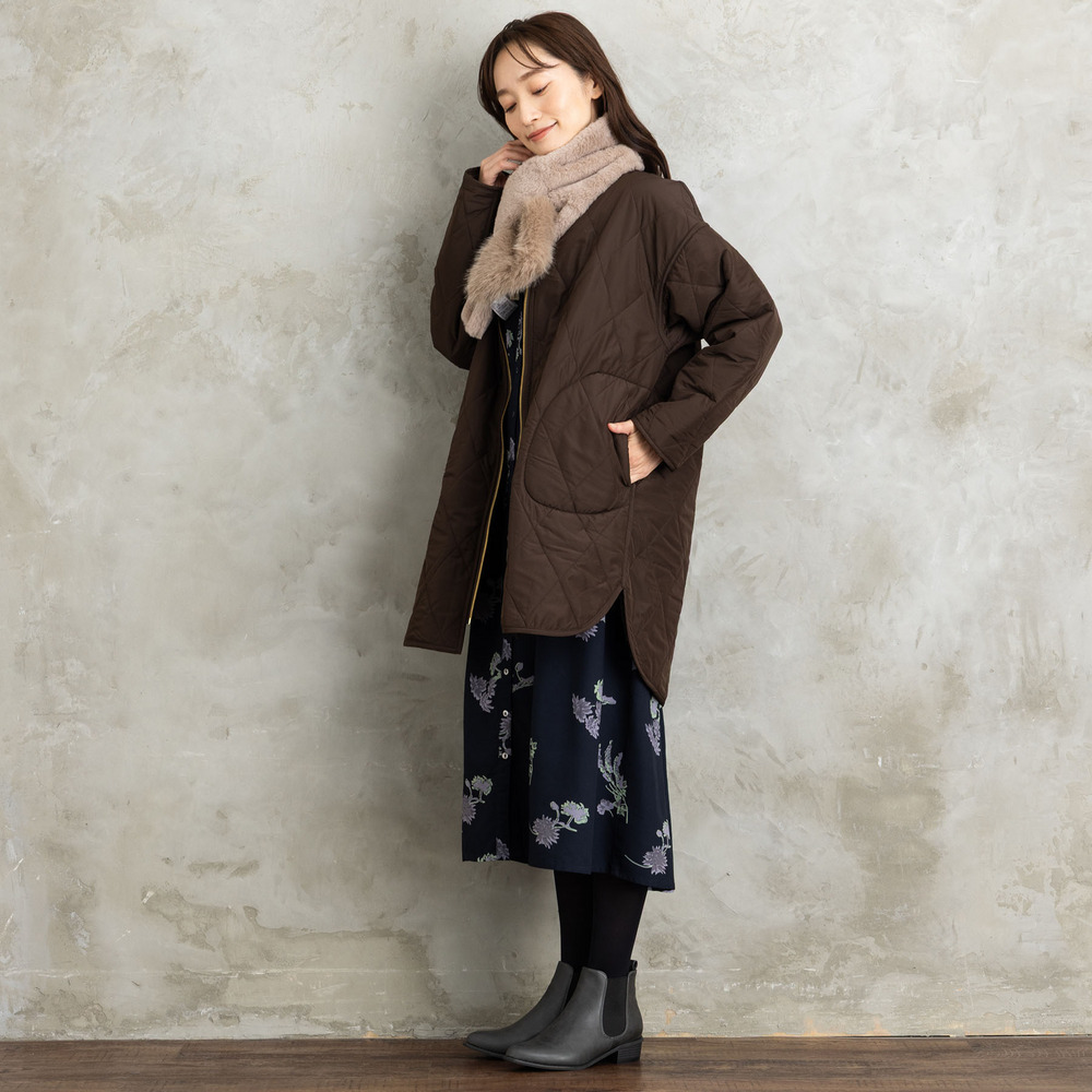 ファー×キルティングリバーシブルコート11