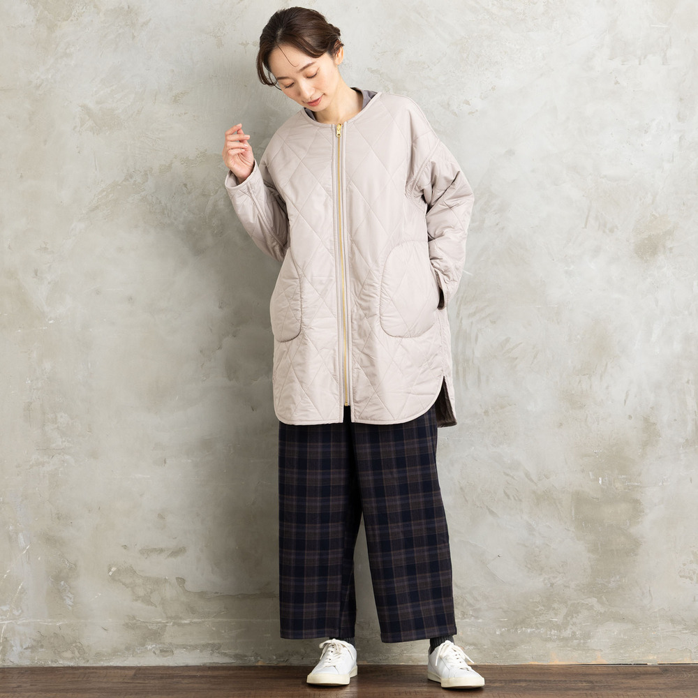 ファー×キルティングリバーシブルコート16