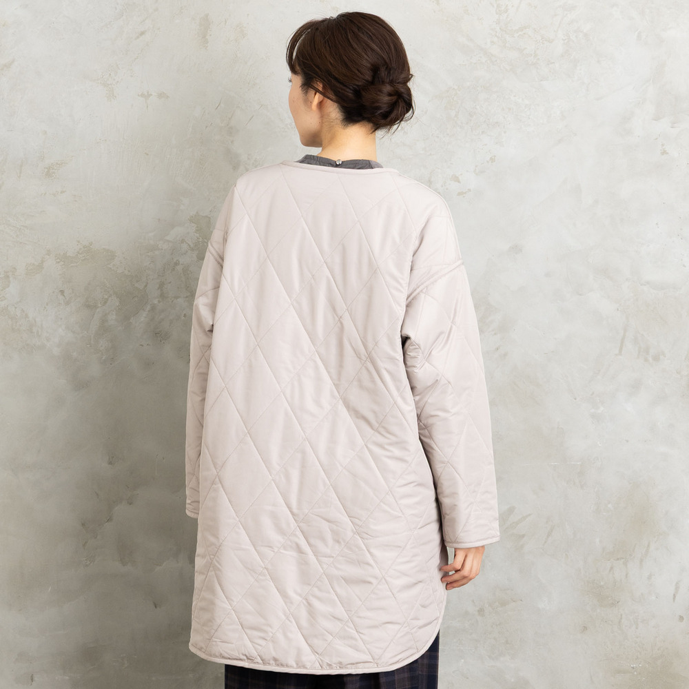 ファー×キルティングリバーシブルコート18