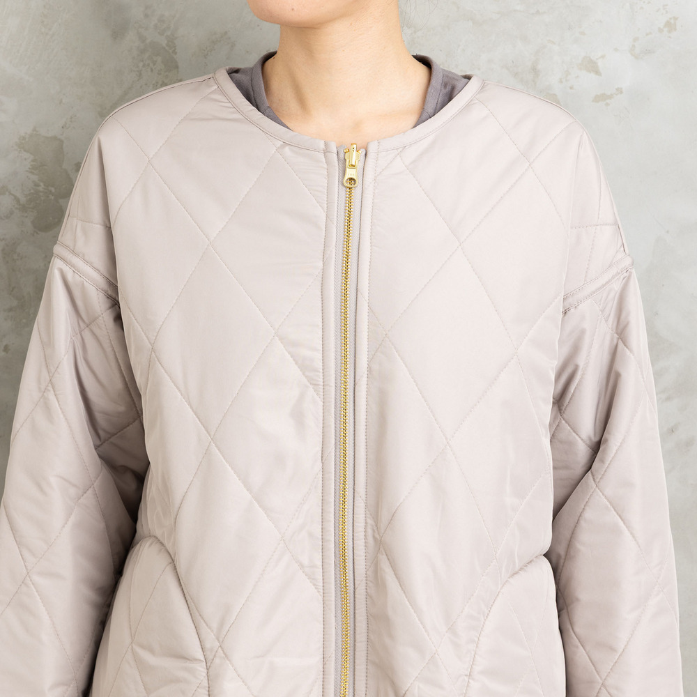 ファー×キルティングリバーシブルコート19