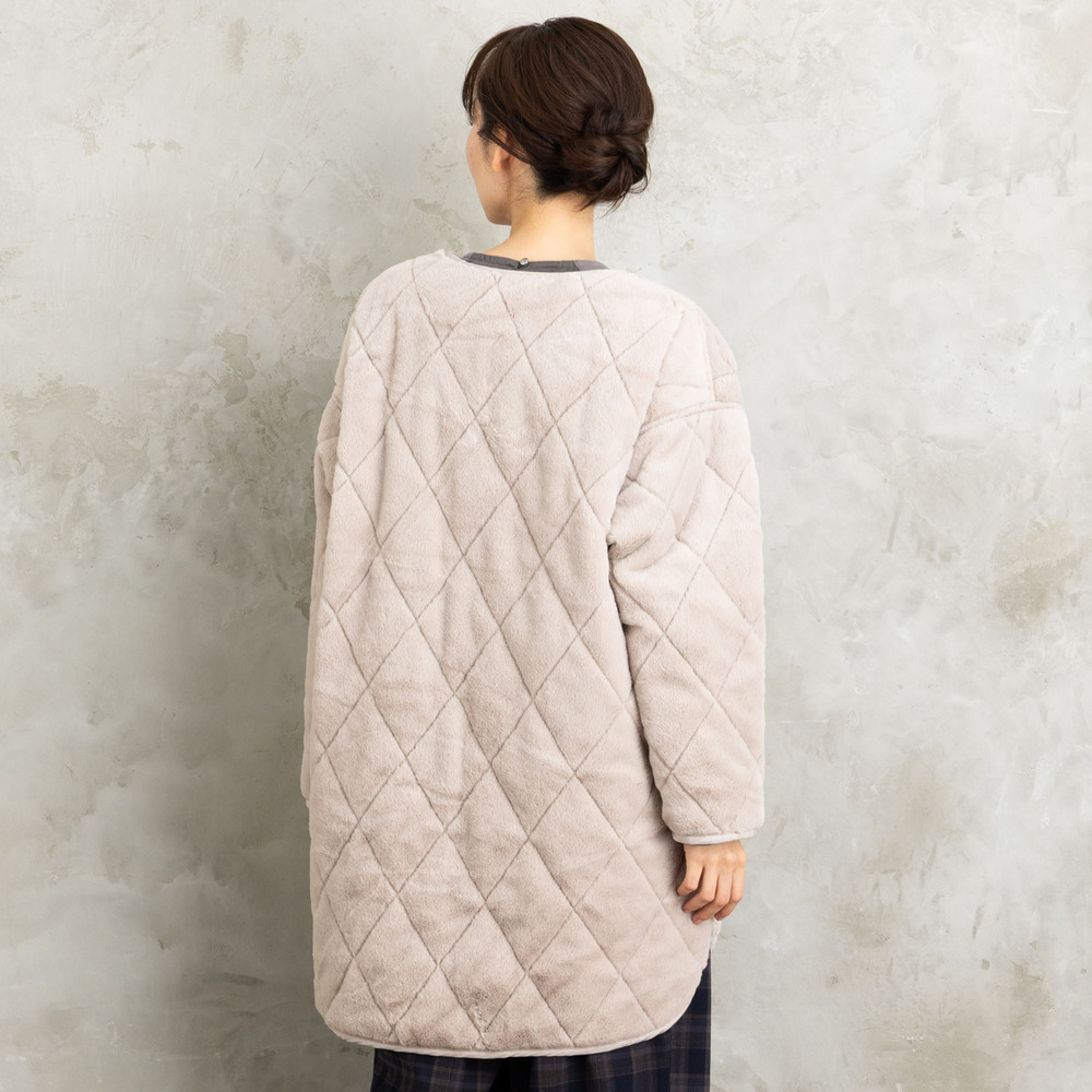 ファー×キルティングリバーシブルコート25