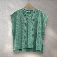 [MADE IN JAPAN]ケーブル柄ニットベスト