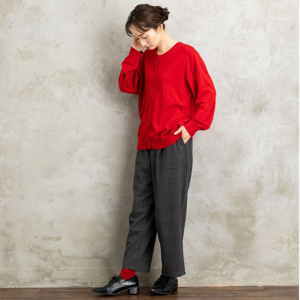 両面起毛セミワイドパンツ12