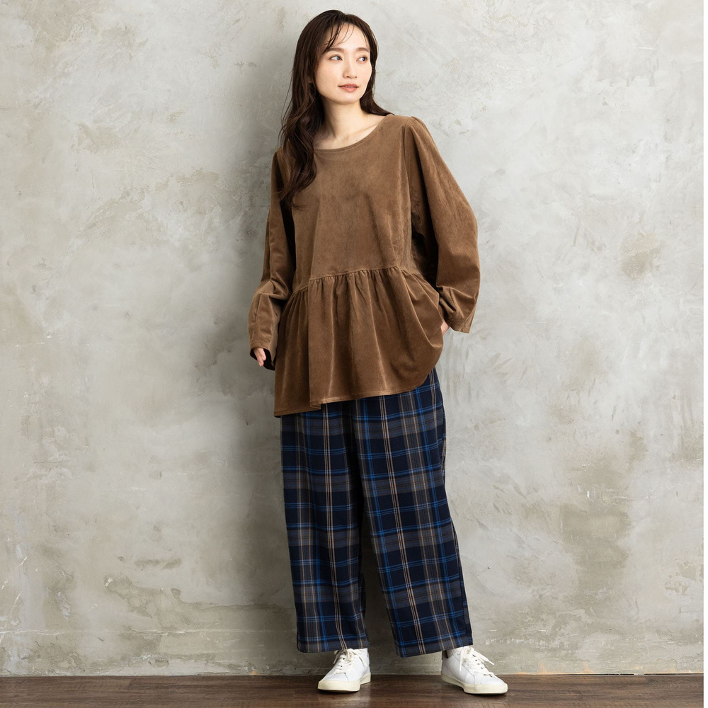 両面起毛セミワイドパンツ2