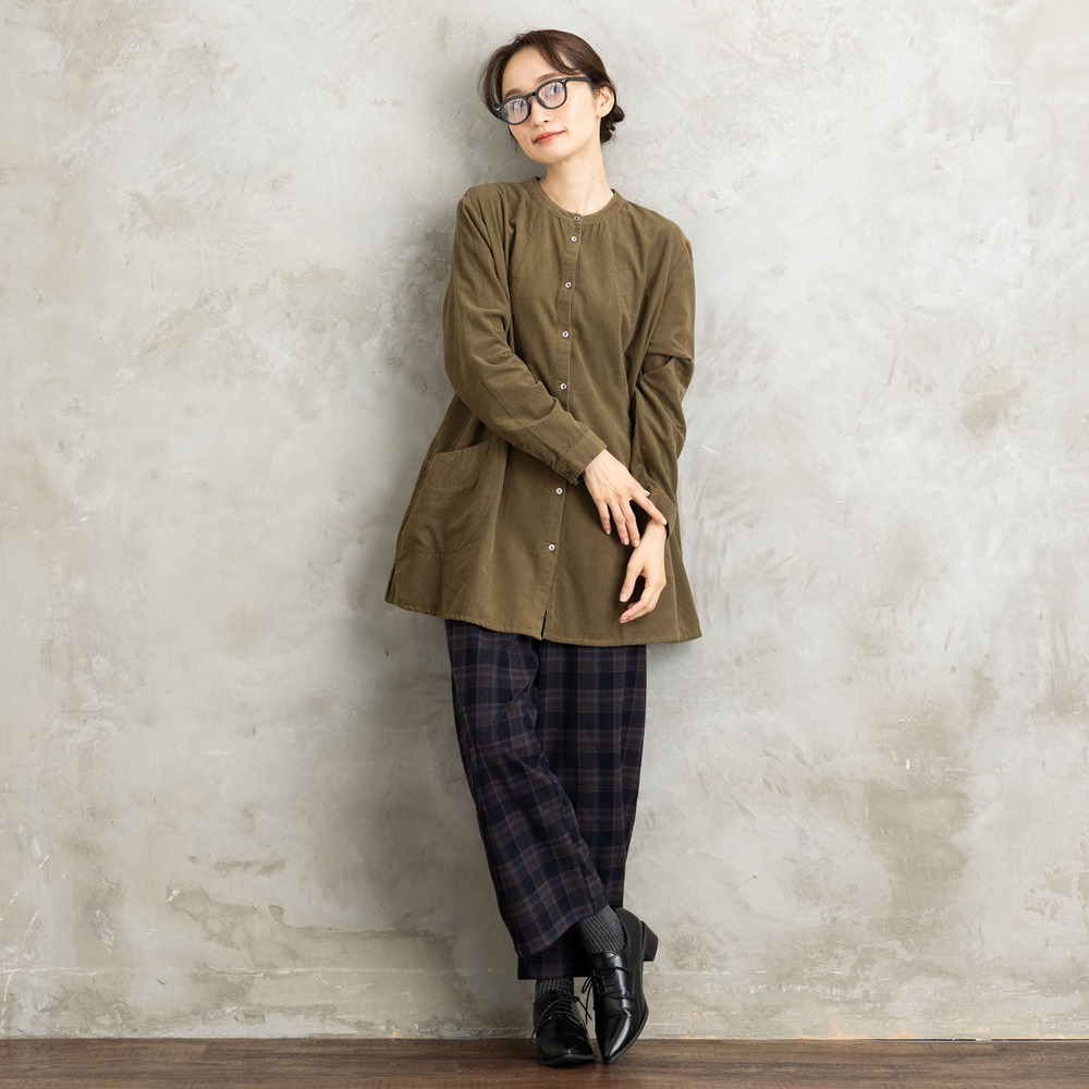 両面起毛セミワイドパンツ21