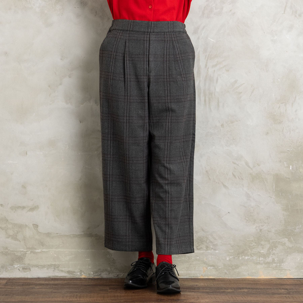 両面起毛セミワイドパンツ22