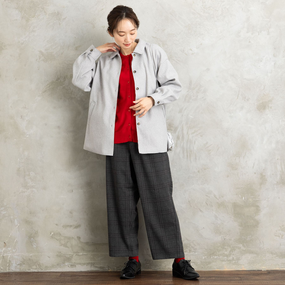 両面起毛セミワイドパンツ9