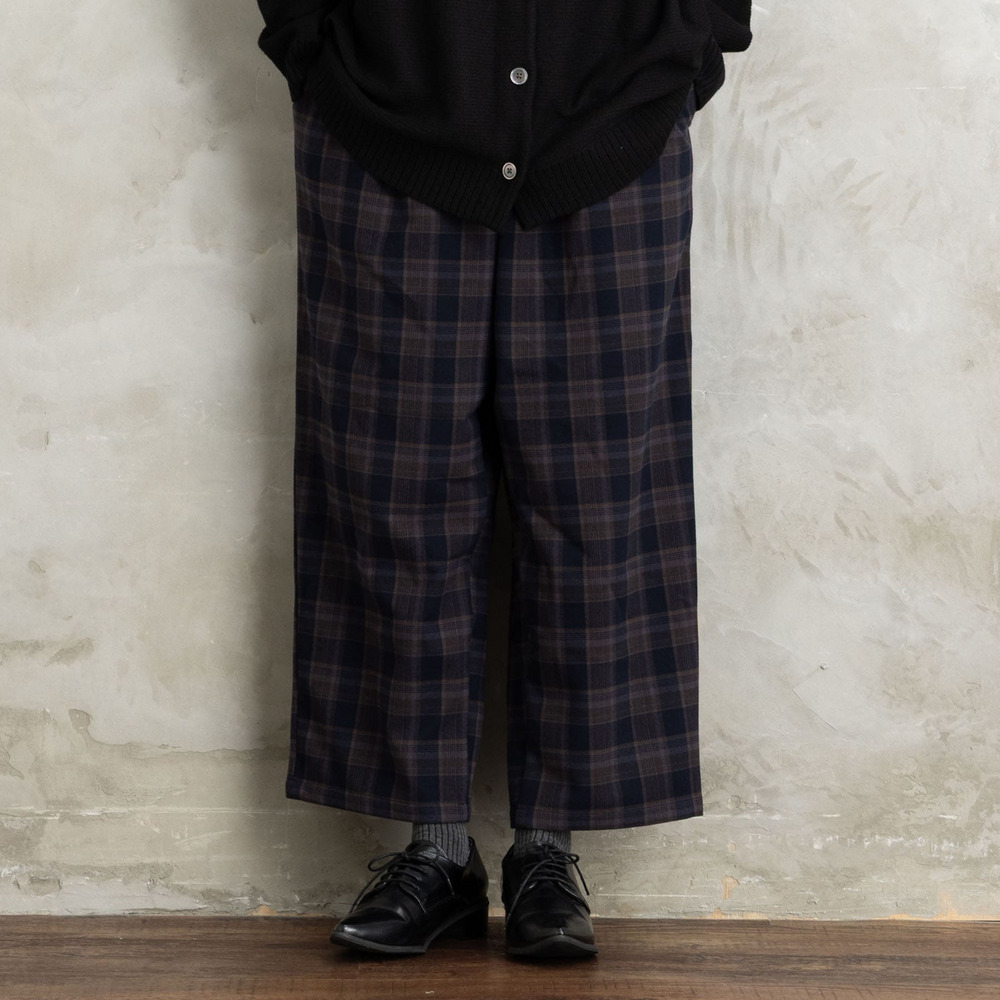 両面起毛セミワイドパンツ1