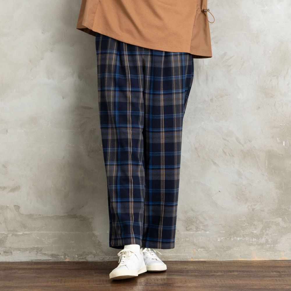 両面起毛セミワイドパンツ1