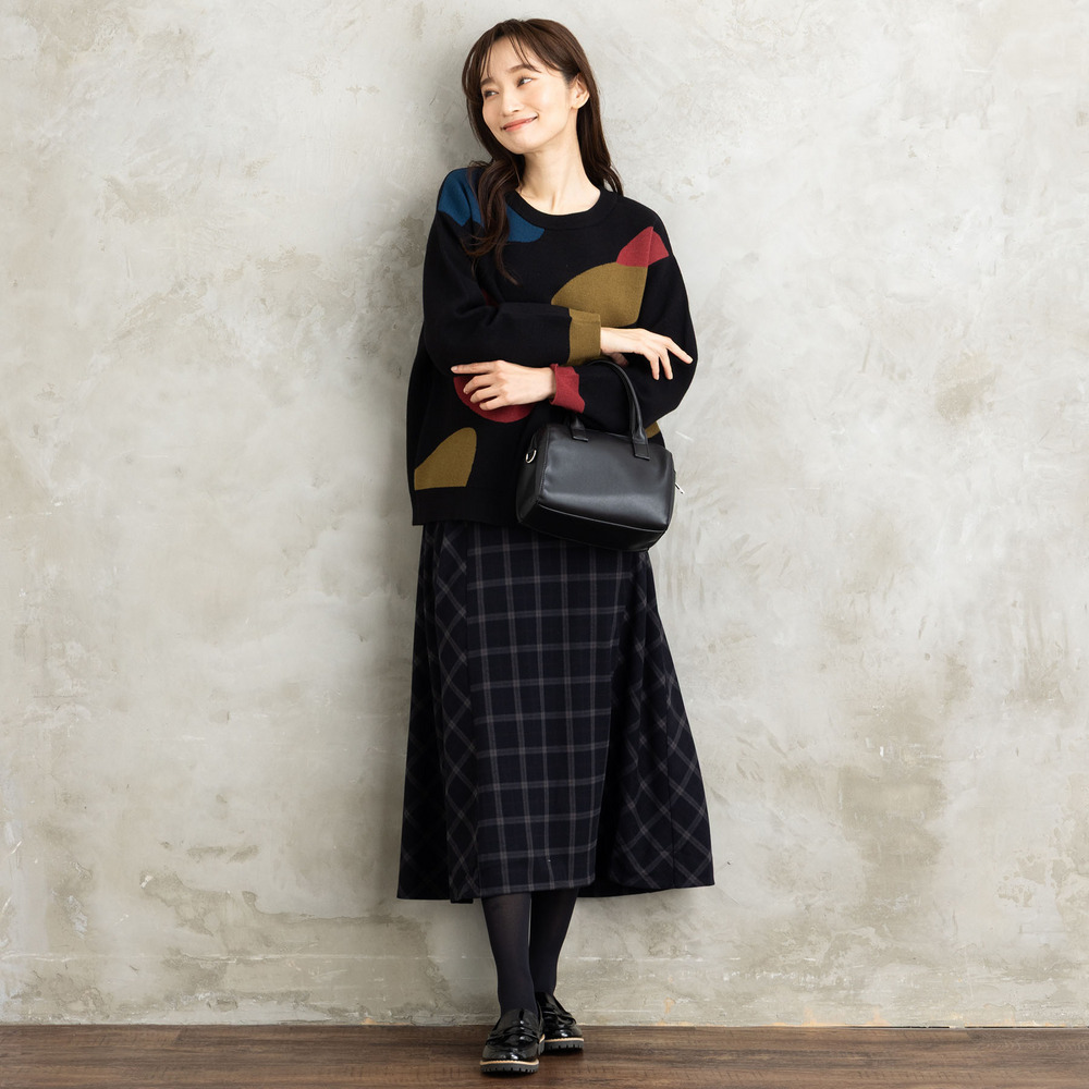 両面起毛チェックスカート15