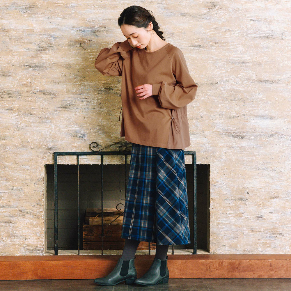 両面起毛チェックスカート5