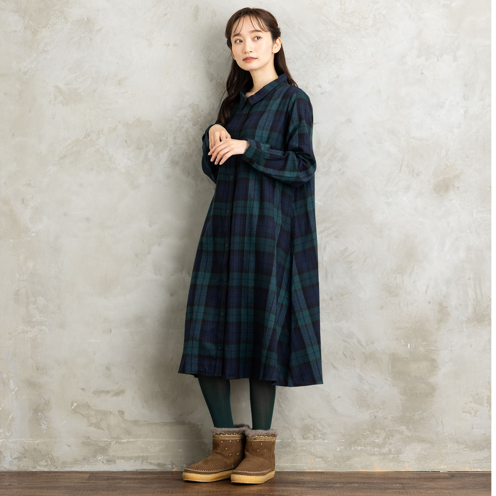 【sabstreet bis】【web限定】 起毛シャツワンピース10