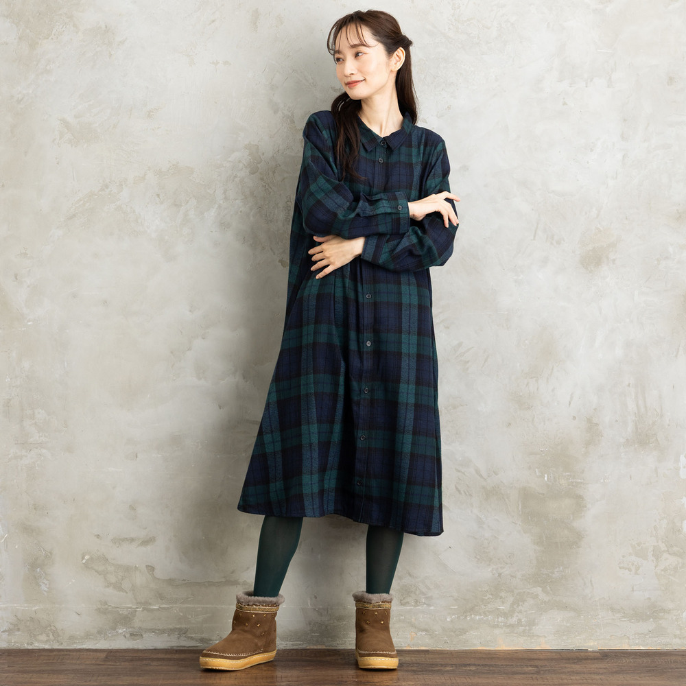 【sabstreet bis】【web限定】 起毛シャツワンピース11