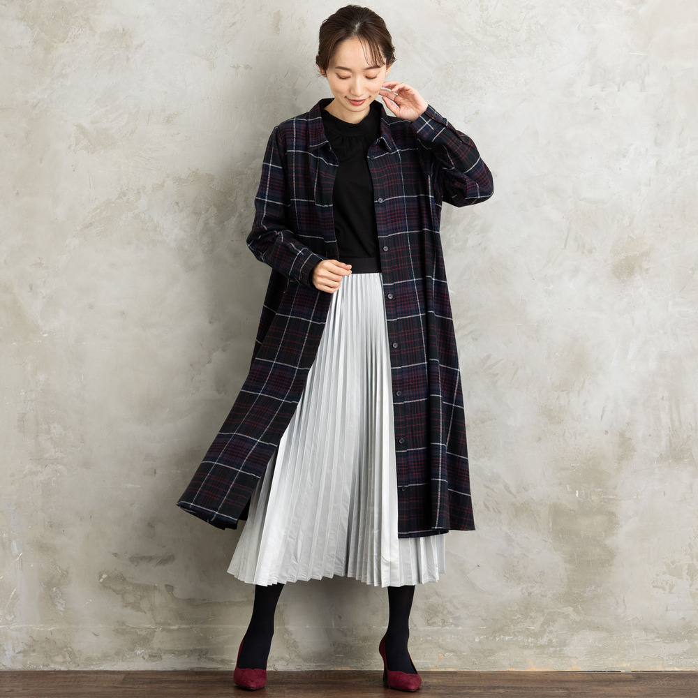 【sabstreet bis】【web限定】 起毛シャツワンピース12