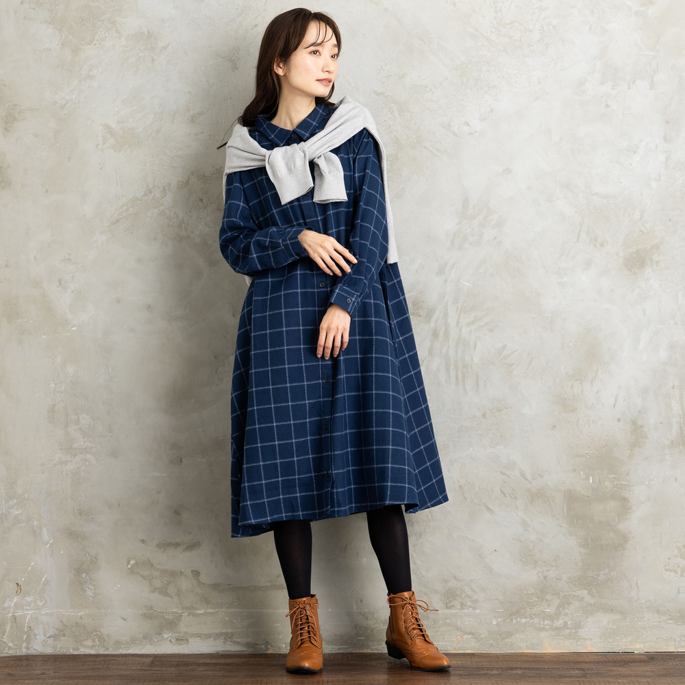 【sabstreet bis】【web限定】 起毛シャツワンピース3