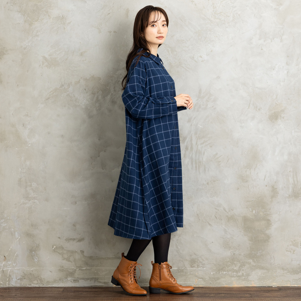 【sabstreet bis】【web限定】 起毛シャツワンピース4