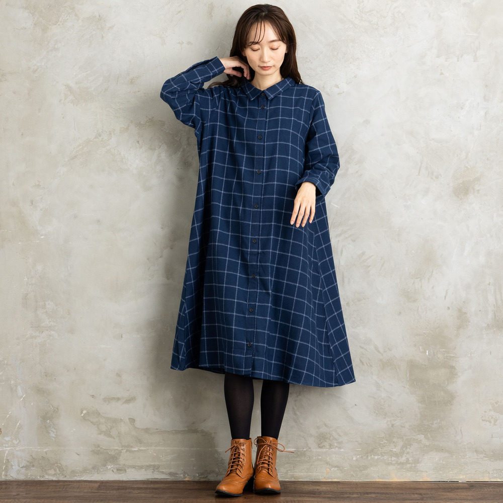 【sabstreet bis】【web限定】 起毛シャツワンピース5