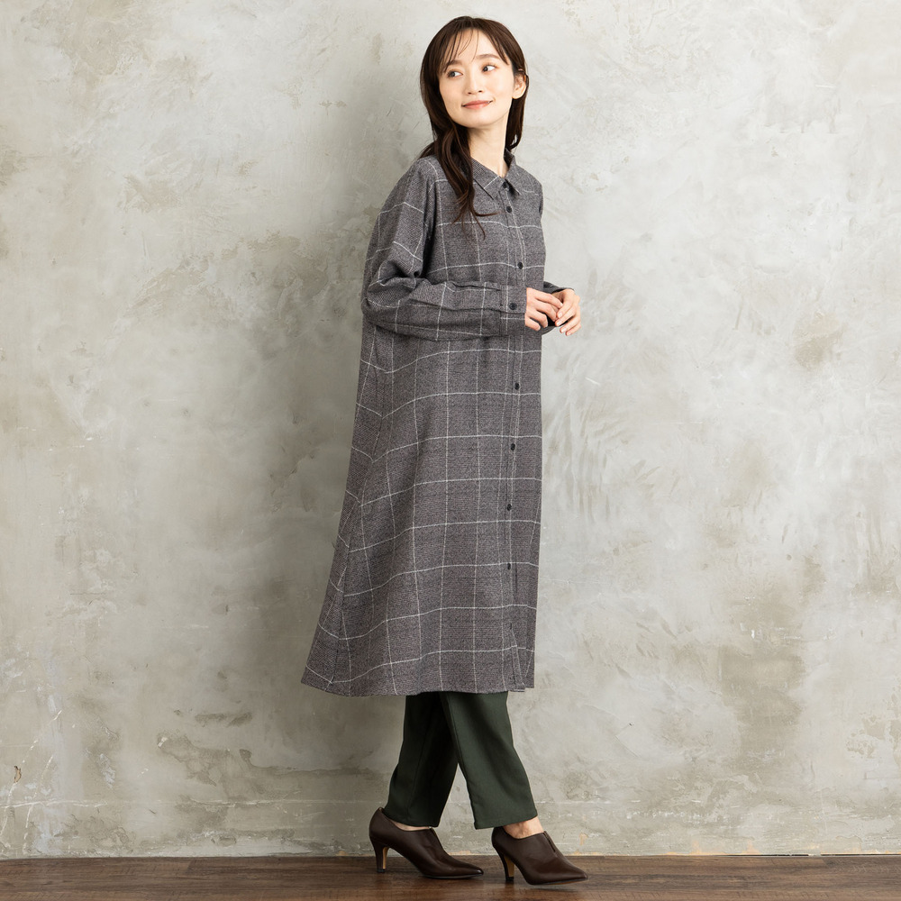 【sabstreet bis】【web限定】 起毛シャツワンピース6