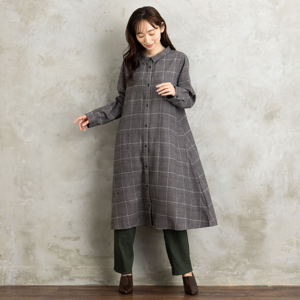 【sabstreet bis】【web限定】 起毛シャツワンピース7