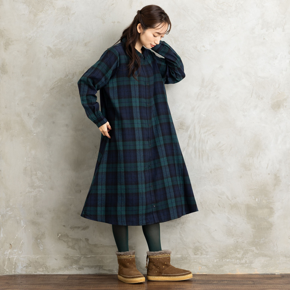 【sabstreet bis】【web限定】 起毛シャツワンピース1