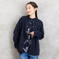 【sabstreet bis】【web限定】ドットボタンカーディガン