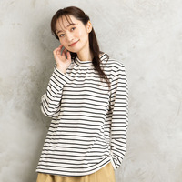 【吸湿・発熱】裏起毛モックネックインナーカットソー