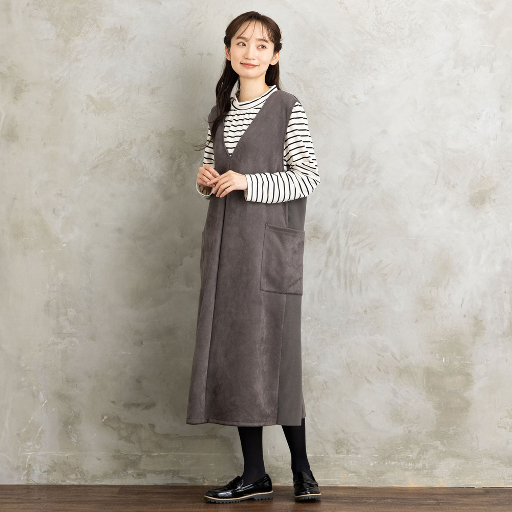 【吸湿・発熱】裏起毛モックネックインナーカットソー13