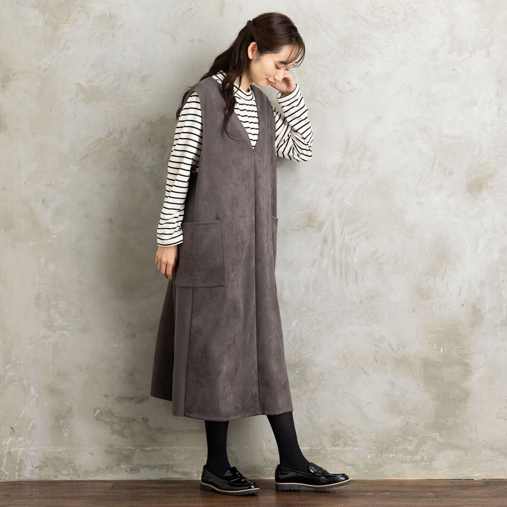 【吸湿・発熱】裏起毛モックネックインナーカットソー14