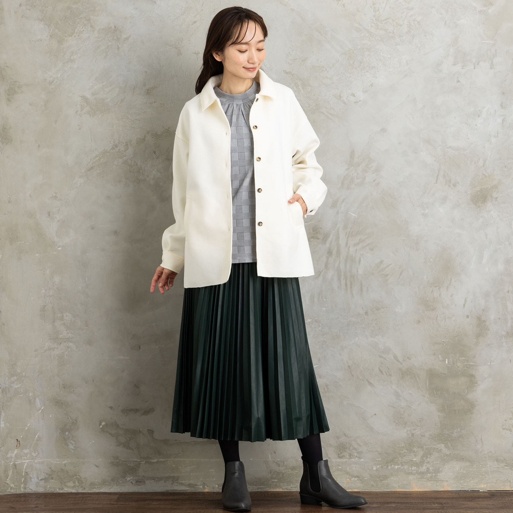 【吸湿・発熱】裏起毛モックネックインナーカットソー17