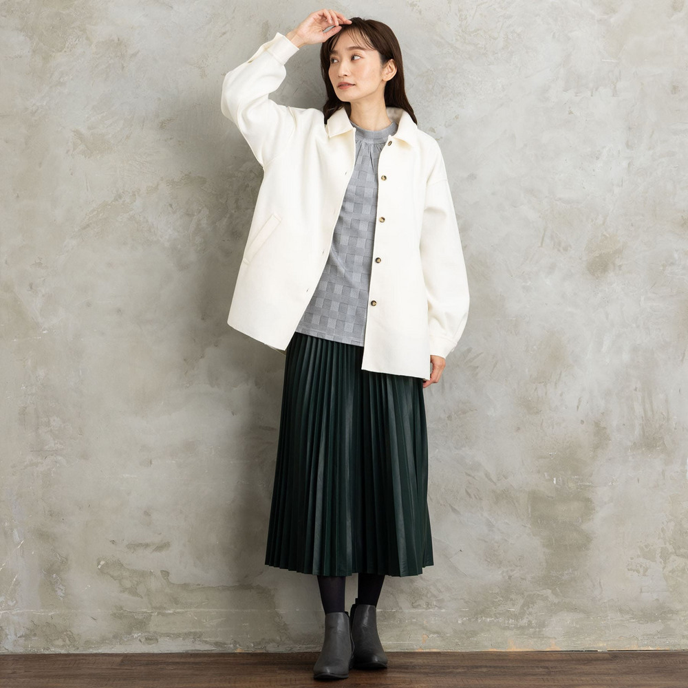 【吸湿・発熱】裏起毛モックネックインナーカットソー18