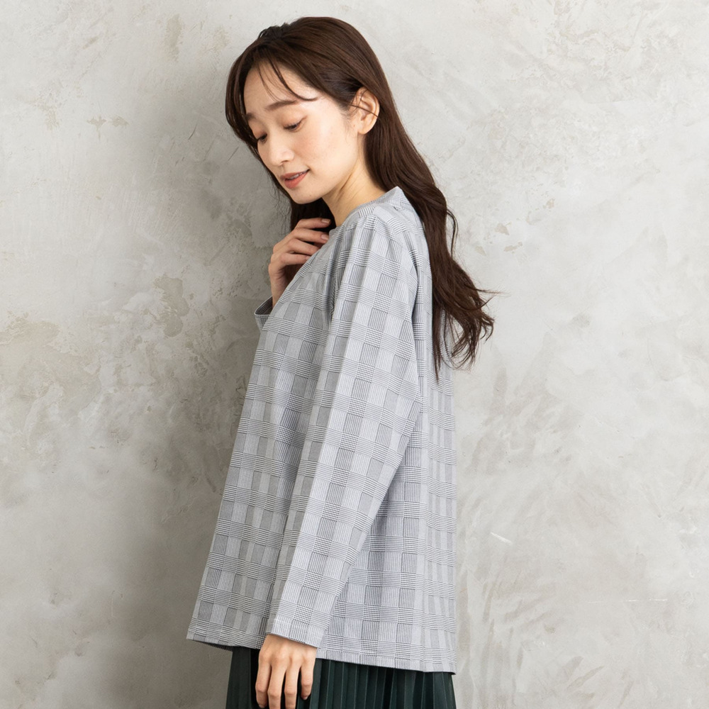 【吸湿・発熱】裏起毛モックネックインナーカットソー19