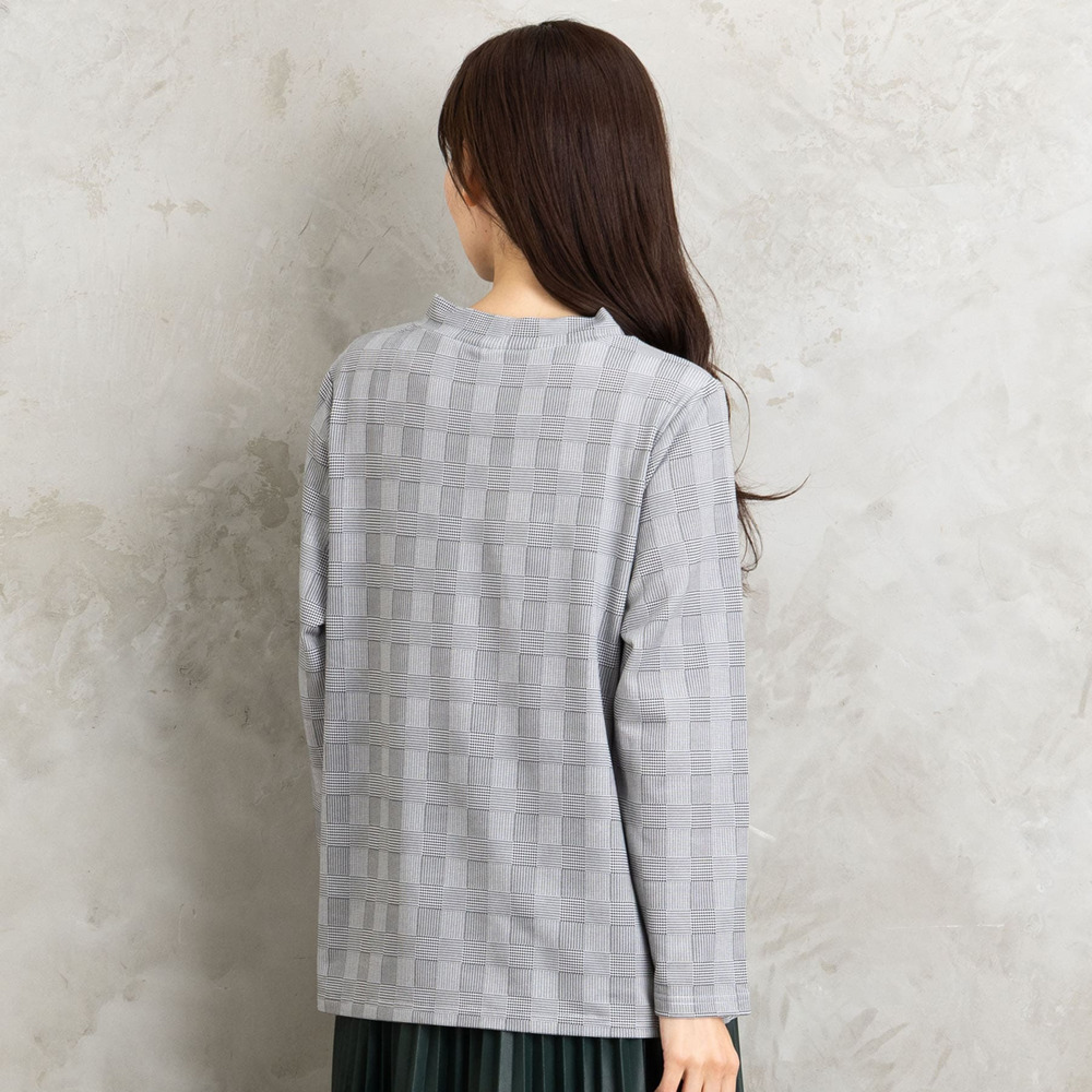 【吸湿・発熱】裏起毛モックネックインナーカットソー20