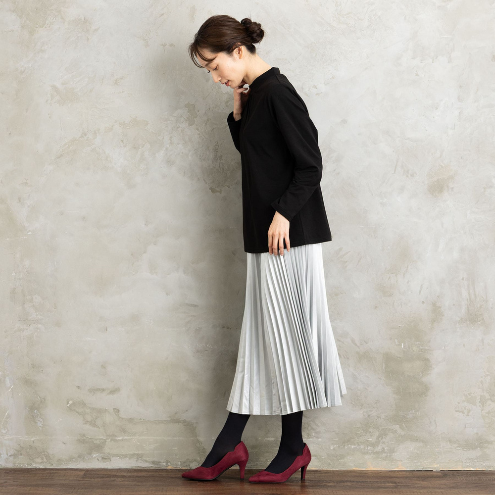 【吸湿・発熱】裏起毛モックネックインナーカットソー6