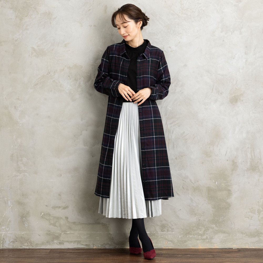 【吸湿・発熱】裏起毛モックネックインナーカットソー7