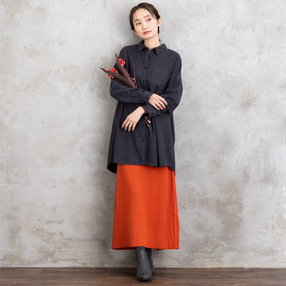 【吸湿・発熱】ソフトサーモ起毛チェックシャツチュニック11