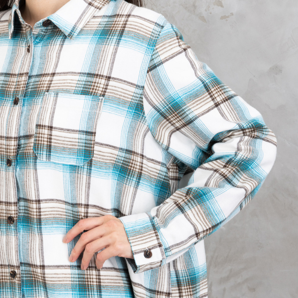 【吸湿・発熱】ソフトサーモ起毛チェックシャツチュニック15