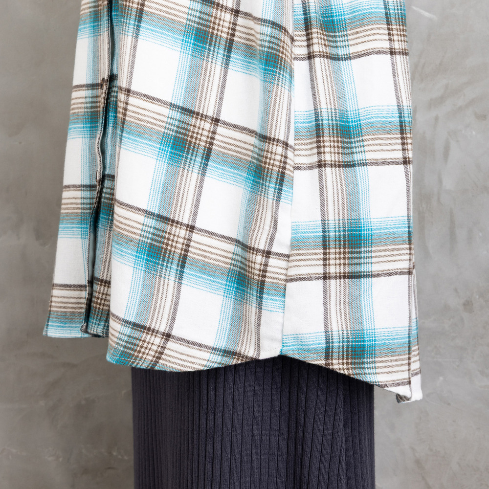 【吸湿・発熱】ソフトサーモ起毛チェックシャツチュニック16