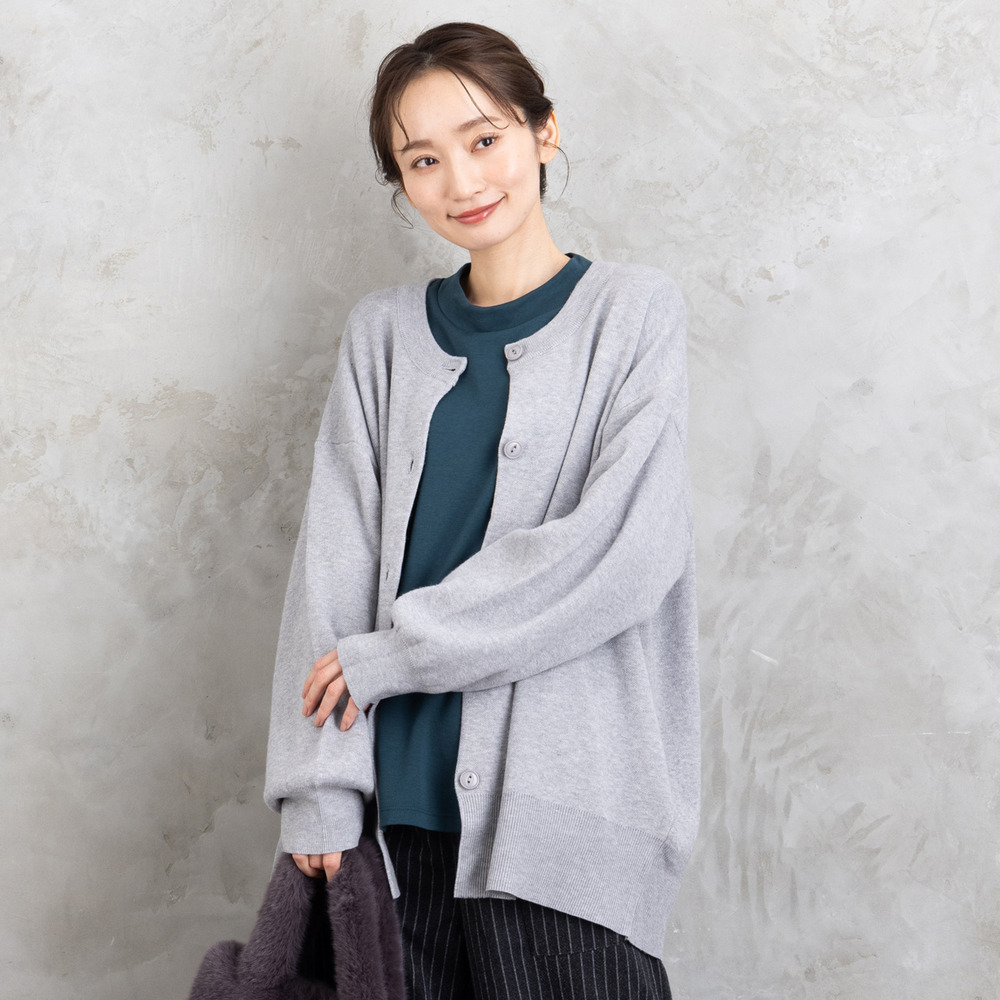 クルーネックカーディガン1