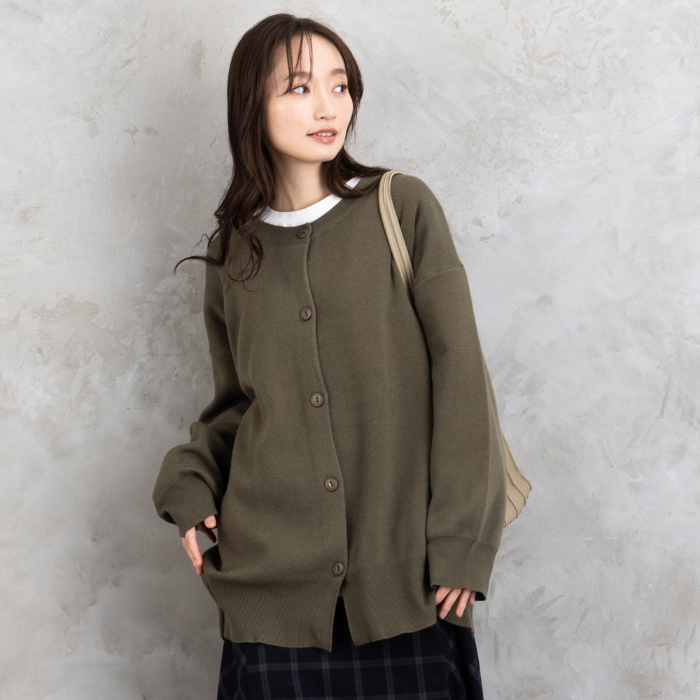 クルーネックカーディガン1