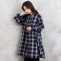 【sabstreet bis】【web限定】 アソートチェックピンタックシャツワンピース