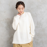 【sabstreet bis】【web限定】 Aラインケーブルニットプルオーバー