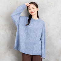 【sabstreet bis】【web限定】 Aラインケーブルニットプルオーバー